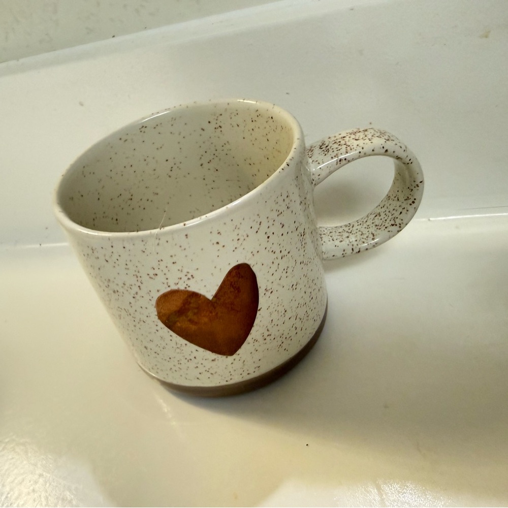 Starbucks speckled‎ heart mug 12 oz